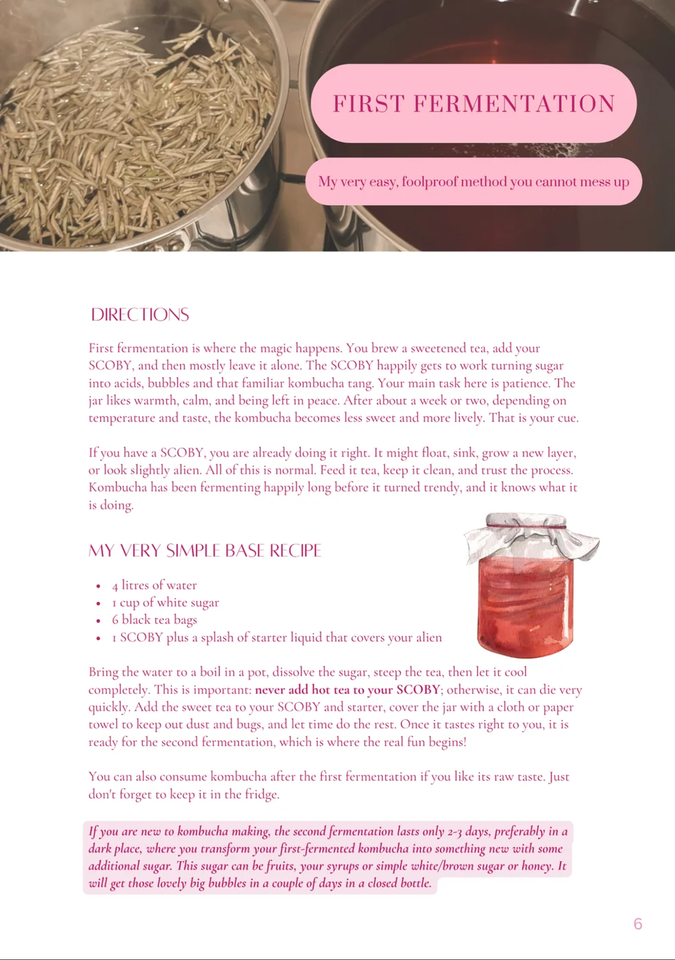 First Fermentation page preview