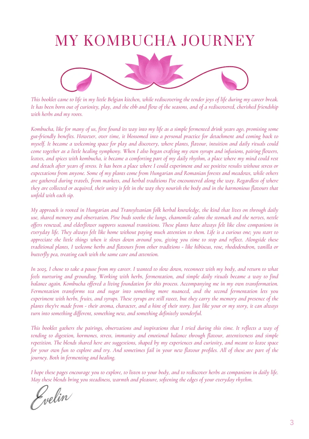 My Kombucha Journey page preview